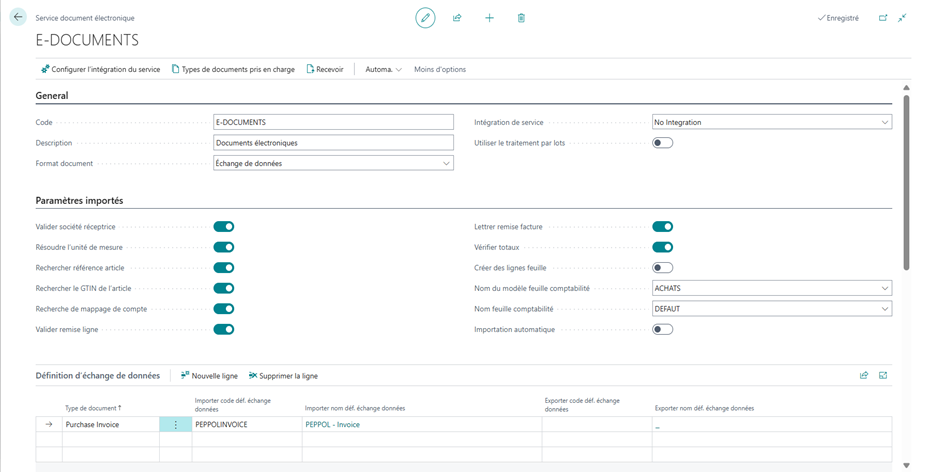 Configurer un fournisseur PEPPOL