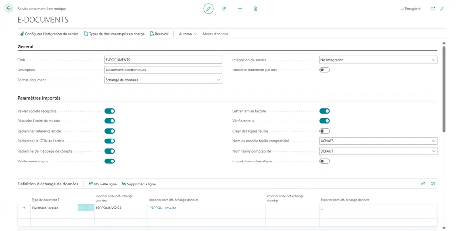 Configurer un fournisseur PEPPOL